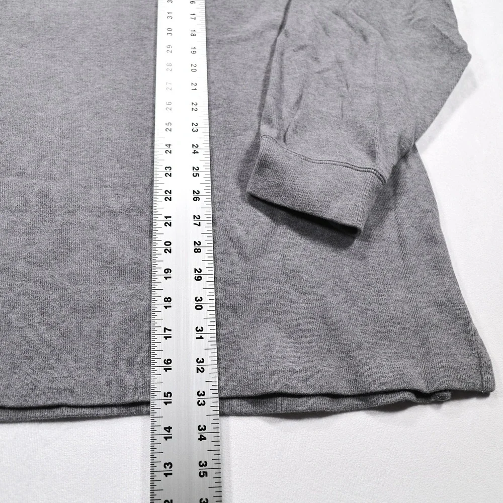 POLO RALPH LAUREN Mens 3XLT Gray Cotton Long Sleeve Quarter Zip Pullover Sweater